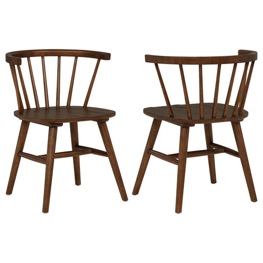 Jeffries Windsor Wood Dining Side Chair Walnut (Set of 2)