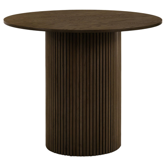 Hamlyn 43-inch Round Wood Counter Height Dining Table Walnut