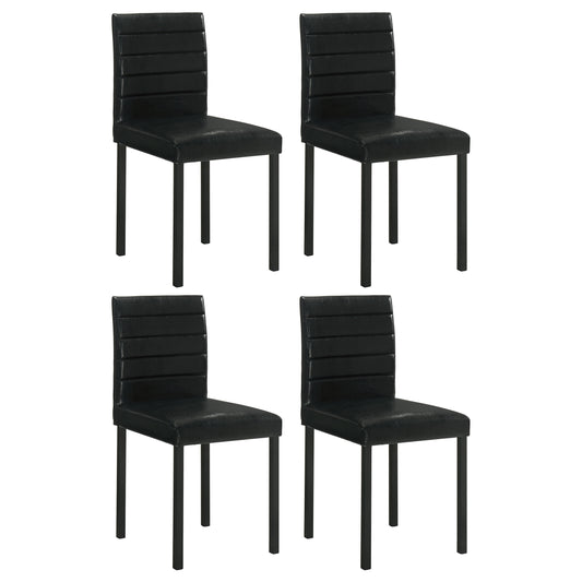 Garza Upholstered Dining Side Chair Black (Set of 4)