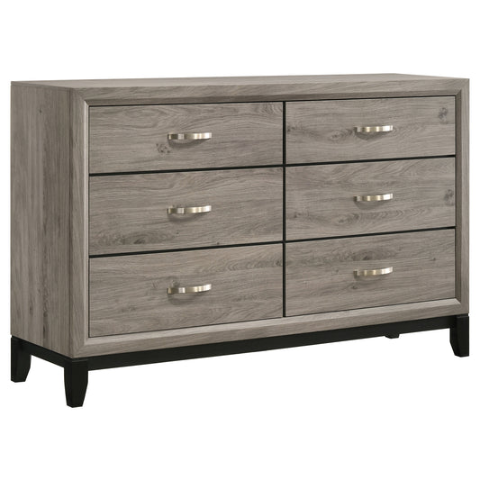 Watson 6-drawer Bedroom Dresser Cabinet Light Taupe