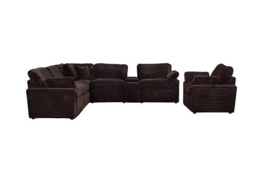 Collins 5-piece Modular Power Reclining Sectional Chocolate Brown