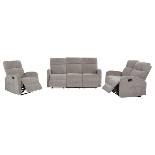 Hamilton Chenille Upholstered Manual Reclining Loveseat Sand