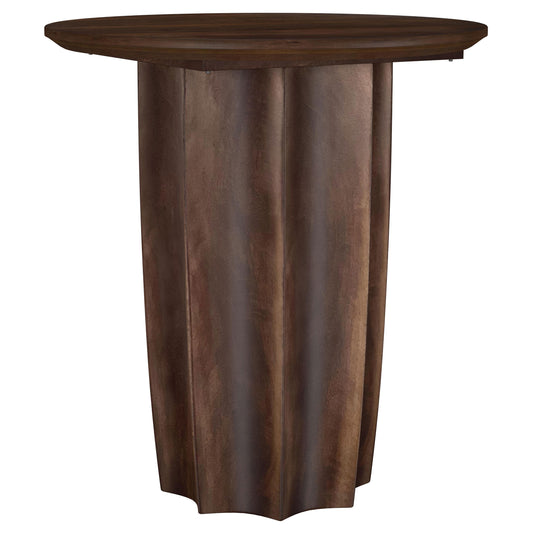 Cayenne Solid Mango Wood Accent Side End Table Walnut