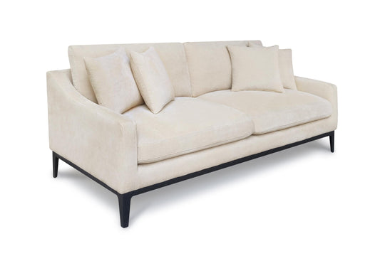Duarte Transitional Upholstered Sofa with Reversible Cushions Latte