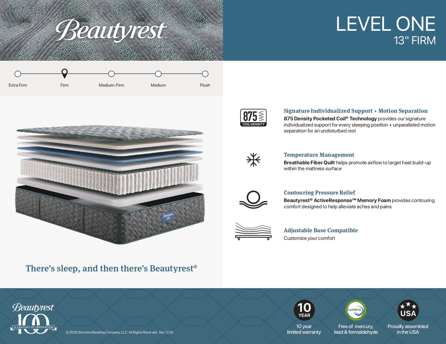 BeautyRest Core Quilted Level #1