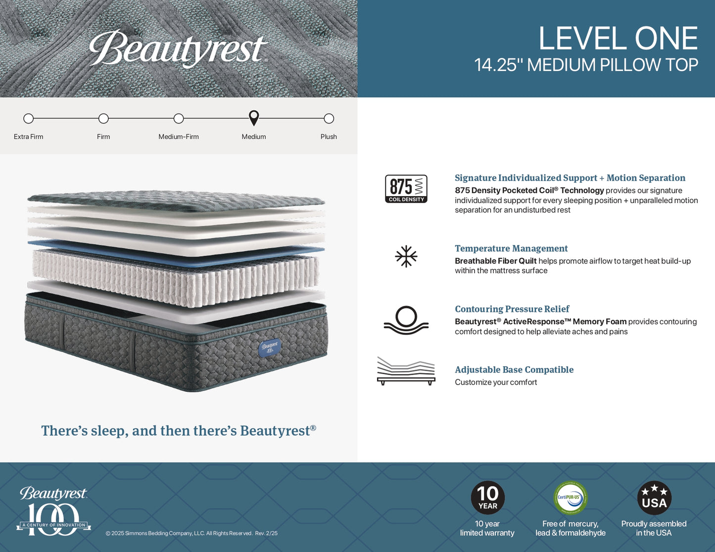 BeautyRest Core Quilted Level #1