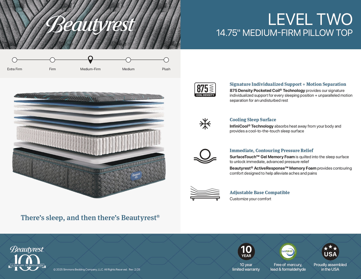 BeautyRest Core Quilted Level #2