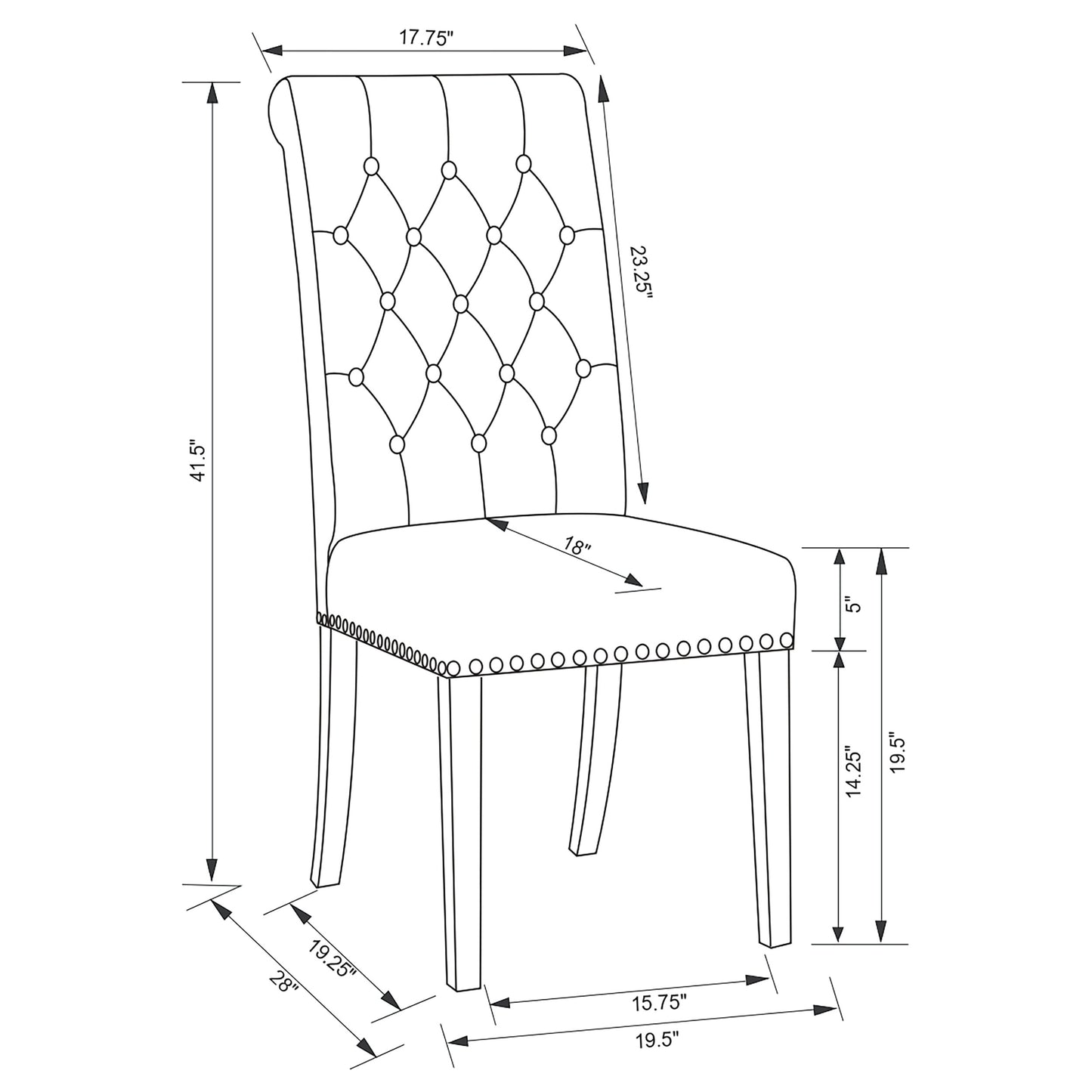Sherry 5-piece Round Marble Top Dining Table Set Beige