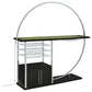 Risley 2-door Circular LED Wine Cabinet Dark Charcoal
