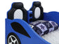 Cruiser Wood Twin LED Car Bed Blue