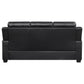 Finley 3-piece Upholstered Padded Arm Tufted Sofa Set Black