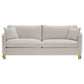 Corliss 2-piece Upholstered Arched Arm Sofa Set Beige