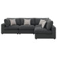 Serene 4-piece Upholstered Modular Sectional Charcoal