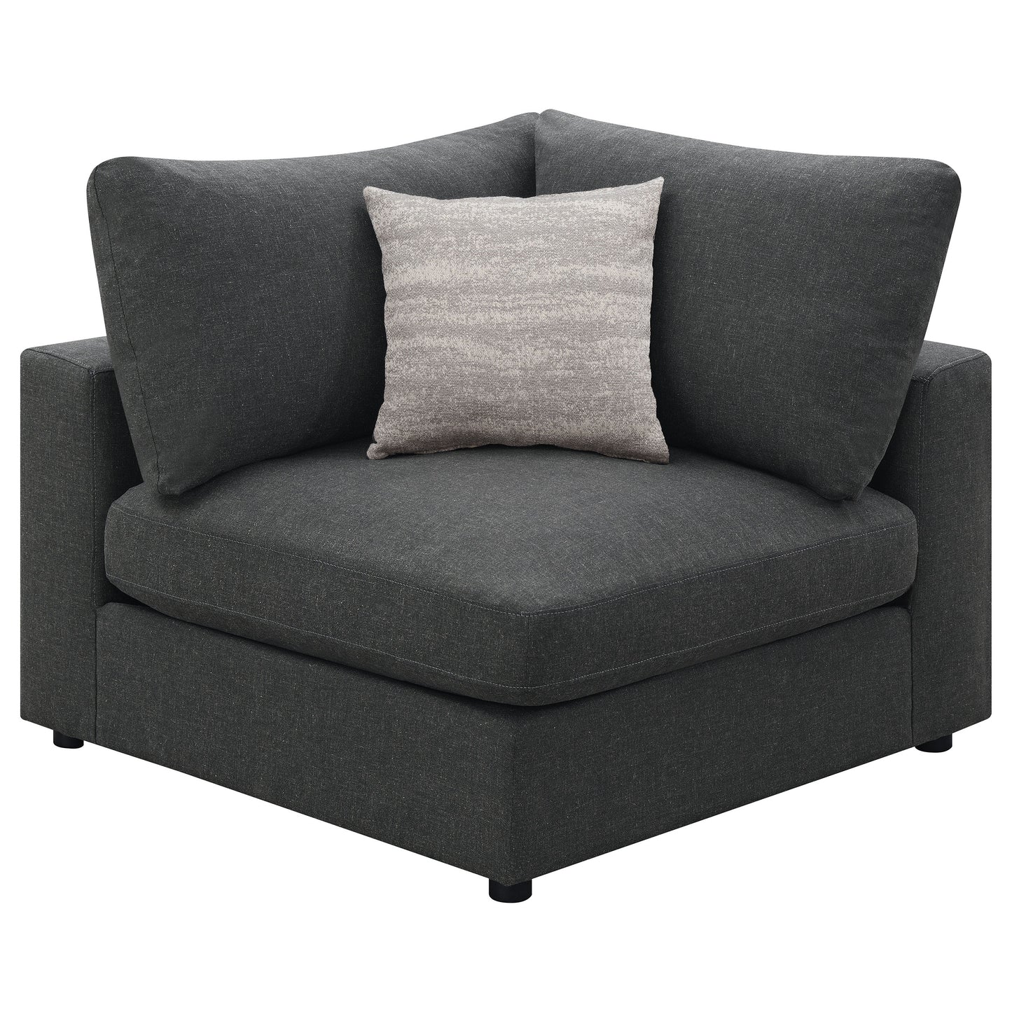 Serene 4-piece Upholstered Modular Sectional Charcoal