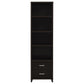 Lewes 4-shelf Engineered Wood Media Tower Cappuccino