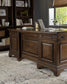 Hartshill 72-inch 7-drawer Executive Desk Burnished Oak