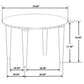 Aldis Round Marble Top Coffee Table White and Natural