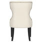 Baney Fabric Upholstered Dining Side Chair Cream and Black