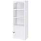 Laughlin 4-shelf Engineered Wood Media Tower White