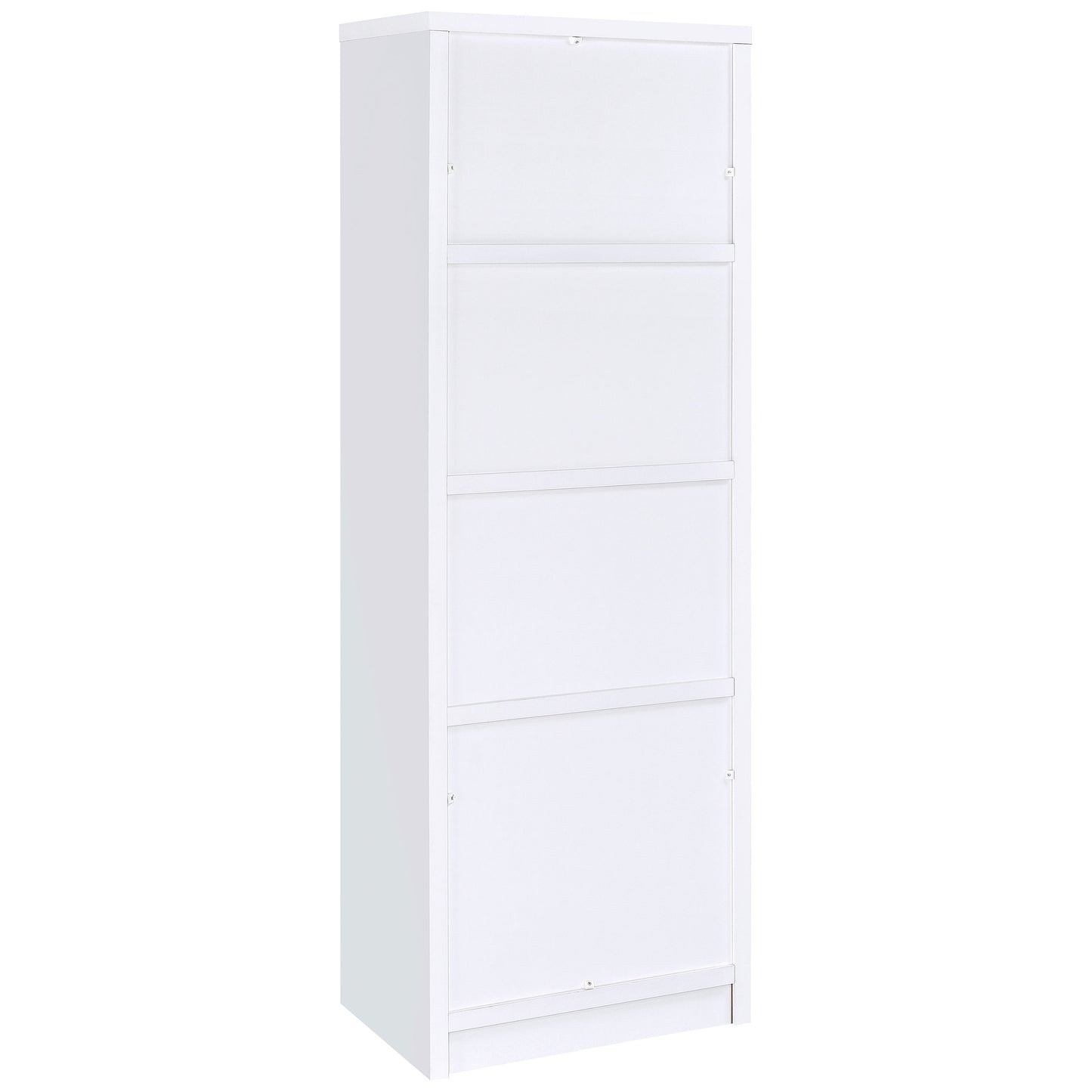 Laughlin 4-shelf Engineered Wood Media Tower White