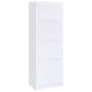 Laughlin 4-shelf Engineered Wood Media Tower White