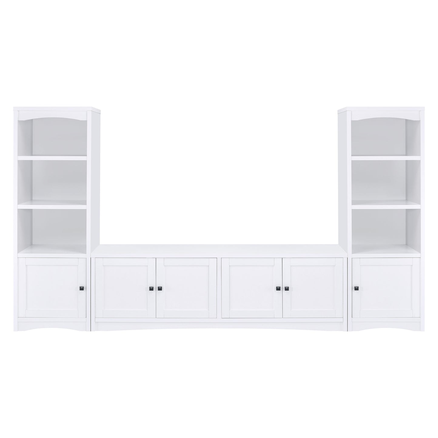 Laughlin 4-shelf Engineered Wood Media Tower White