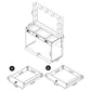 Afshan 3-drawer Vanity Set with Lighting Grey High Gloss