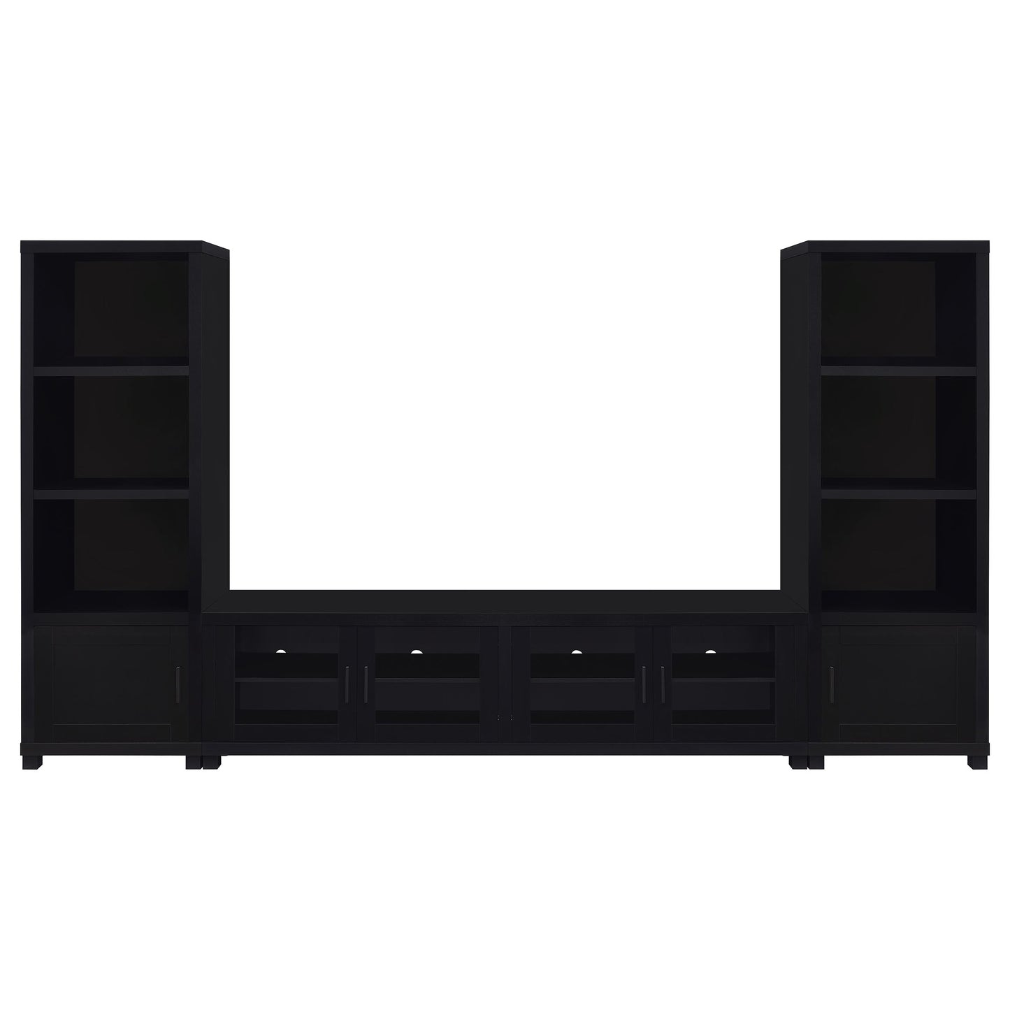 Sachin 3-piece Entertainment Center 79-inch TV Stand Black