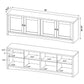Laughlin 3-piece Entertainment Center TV Stand Dark Pine