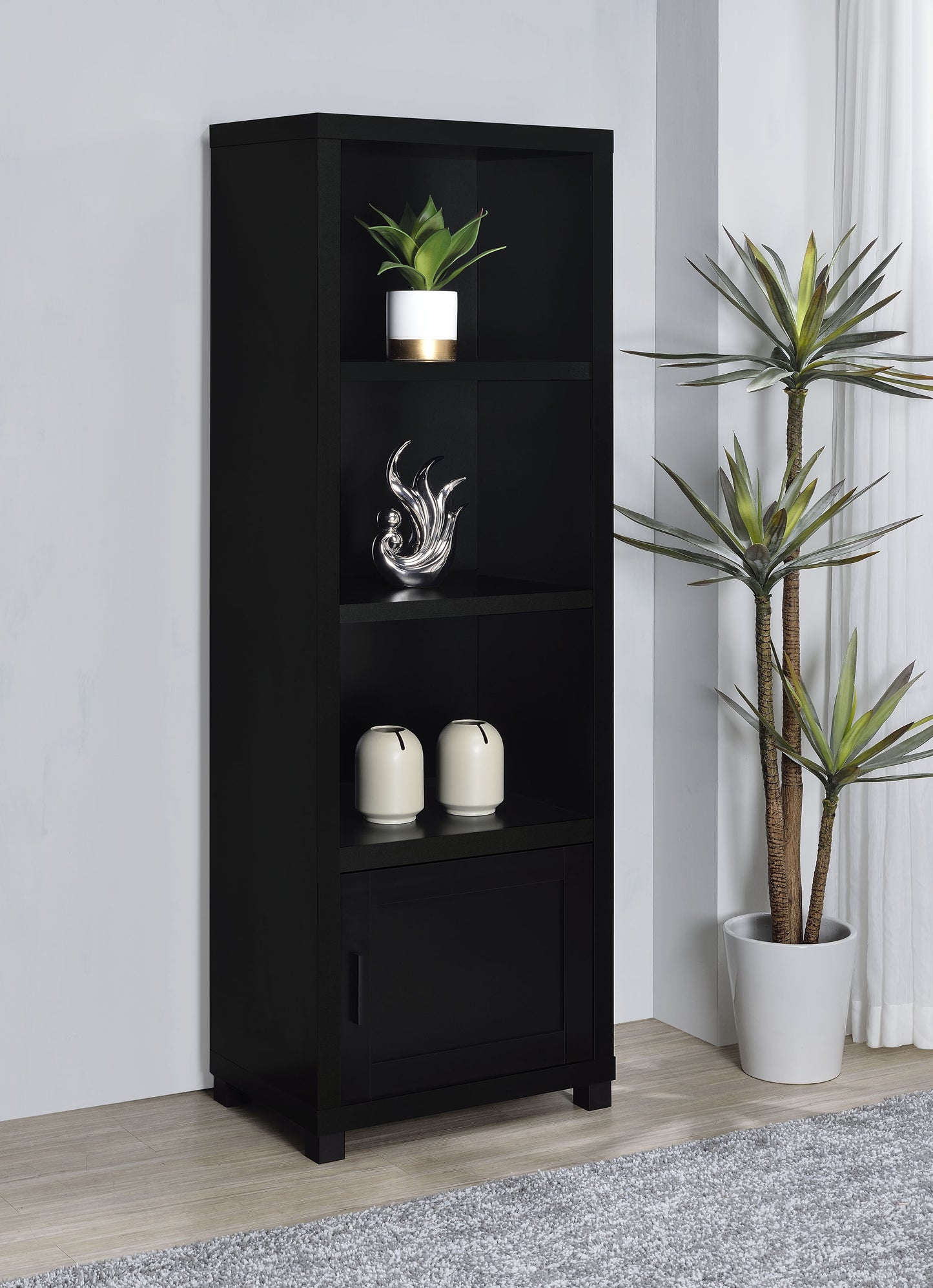 Sachin 3-piece Entertainment Center 79-inch TV Stand Black