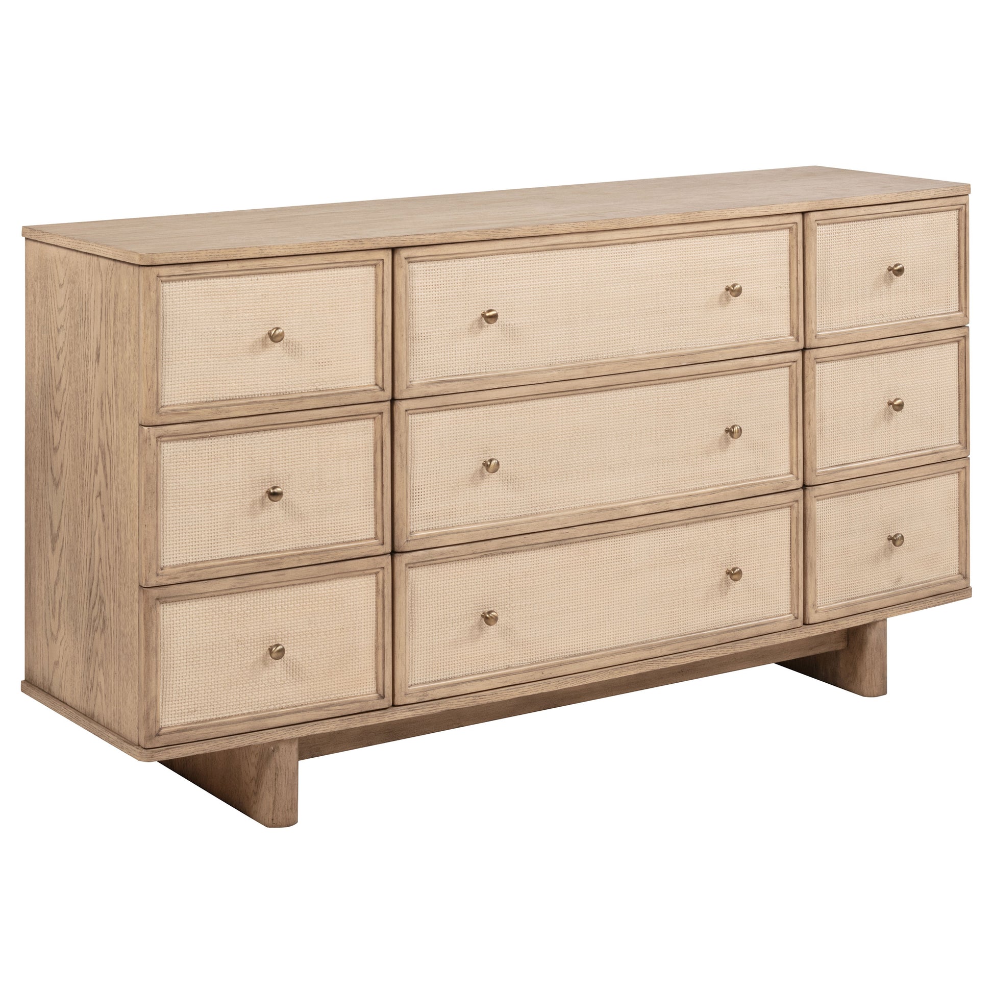 nine drawer dresser Kailani 9-drawer Dresser Cabinet Beige Oak – National Unclaimed Freight
