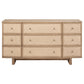 Kailani 9-drawer Dresser Cabinet Beige Oak