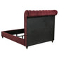 Devon 5-piece Full Bedroom Set Wine Red and Dark Oak