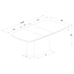 Potero 73-inch Faux Marble Extension Leaf Dining Table Black