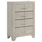 Trenton 5-piece Twin Bedroom Set Rustic Cream