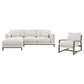 Geneva Boucle Upholstered Sectional Chaise Sofa Sand