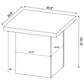 Max Square Engineered Laminate End Side Table Black