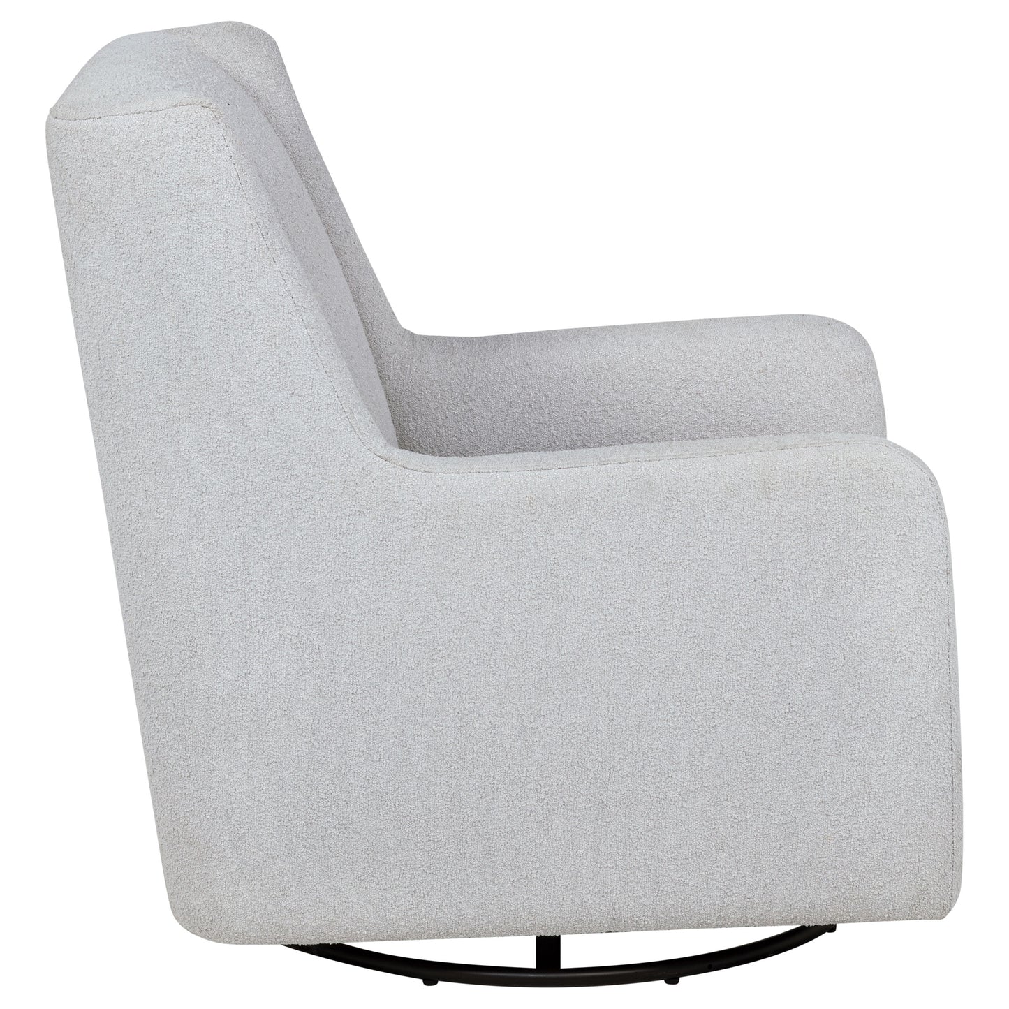 Serra Boucle Upholstered Swivel Glider Dove Grey