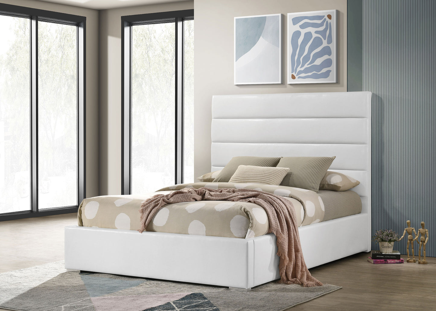 Felicity 53-inch Upholstered Full Platform Bed White