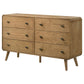 Robyn 6-drawer Bedroom Dresser Light Ash