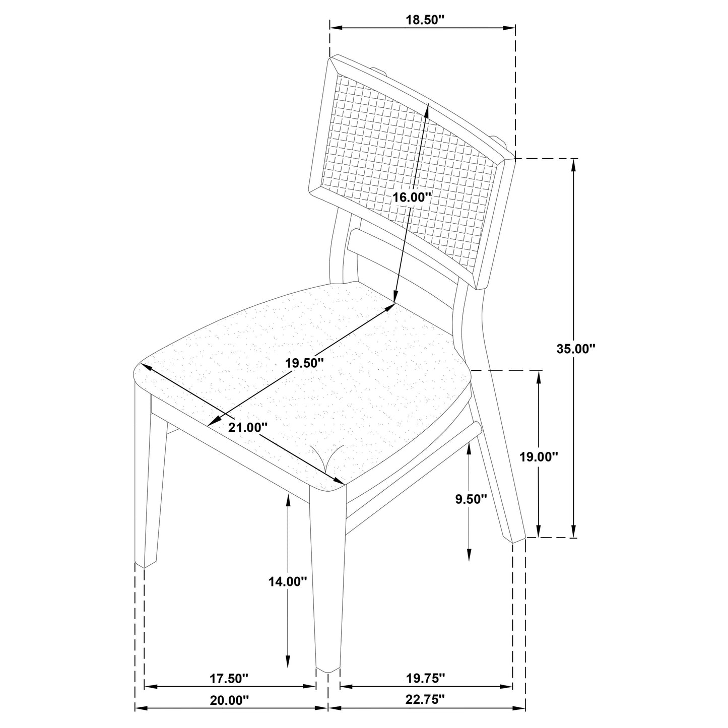 Kailani 7-piece Rectangular Wood Dining Table Set Beige Oak