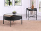 Ozella 2-piece Round Coffee and End Table Set Sandy Black