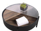 Ozella 2-piece Round Coffee and End Table Set Sandy Black