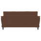 Selma Velvet Upholstered Crescent Arm Sofa Rust