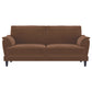 Selma 2-piece Velvet Upholstered Crescent Arm Sofa Set Rust