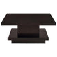 Reston 3-piece Square Coffee and End Table Set Cappuccino