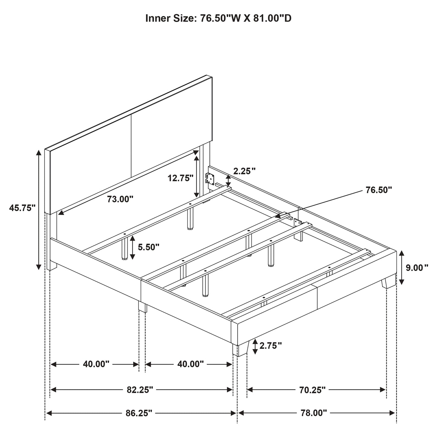 Dorian Fabric Upholstered Eastern King Panel Bed Taupe