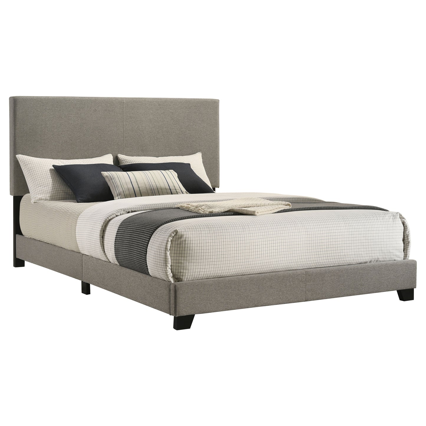 Dorian Fabric Upholstered Queen Panel Bed Taupe