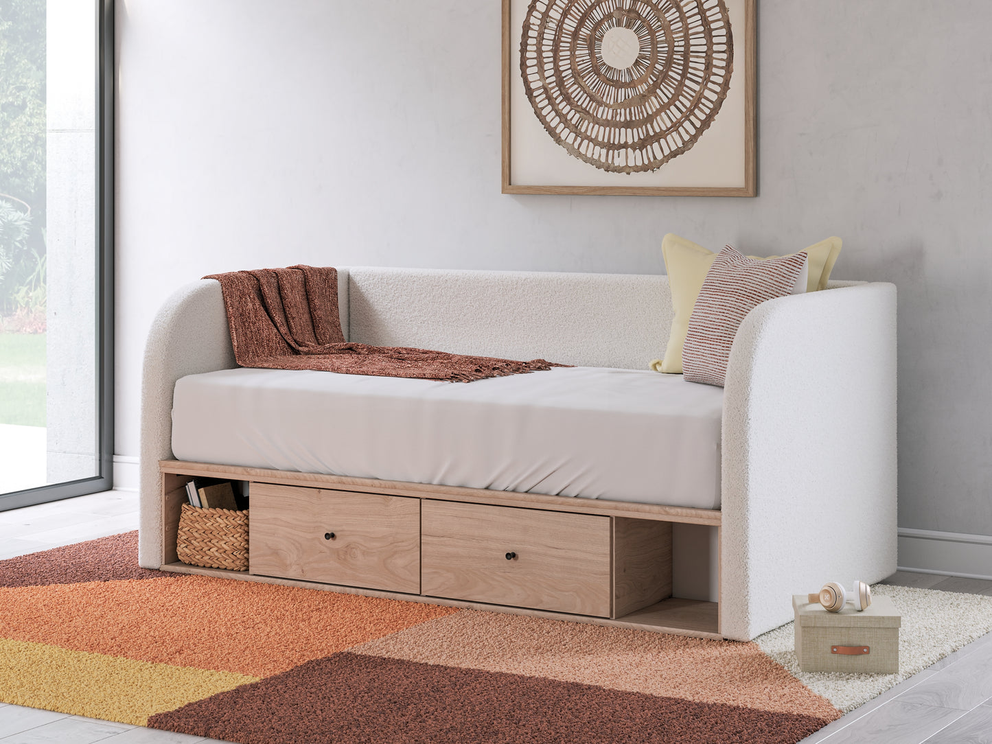 Arloster Twin Upholstered Day Bed with Storage