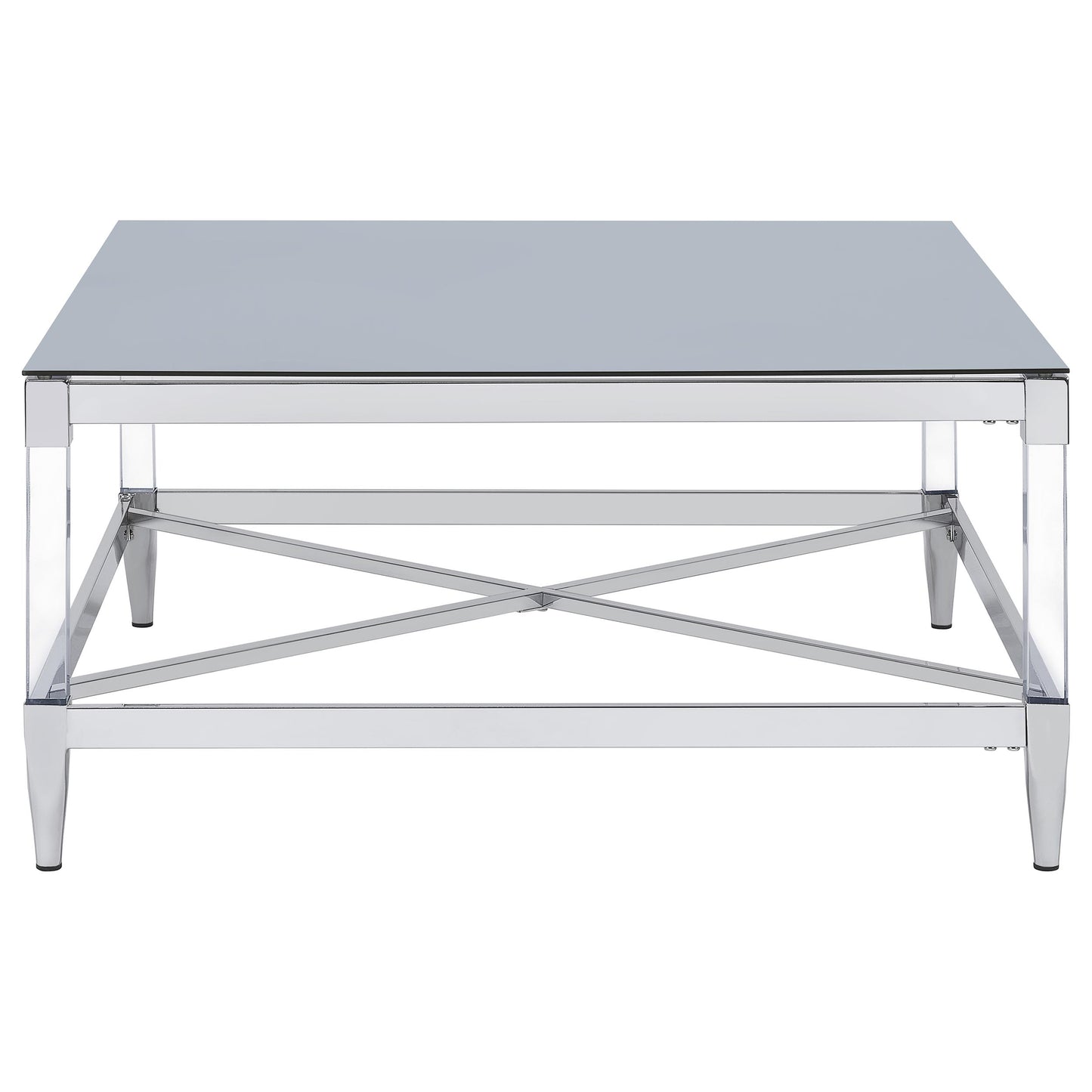 Lindley 2-piece Square Coffee and End Table Set Chrome